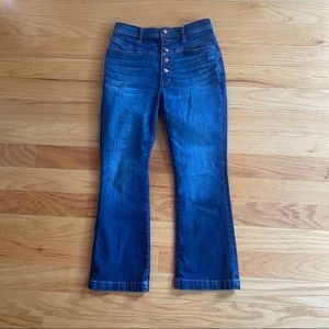 Madewell Button High Waist Flare Crop 27